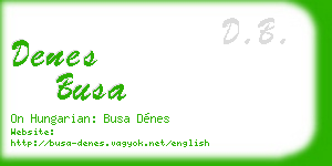 denes busa business card