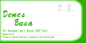 denes busa business card